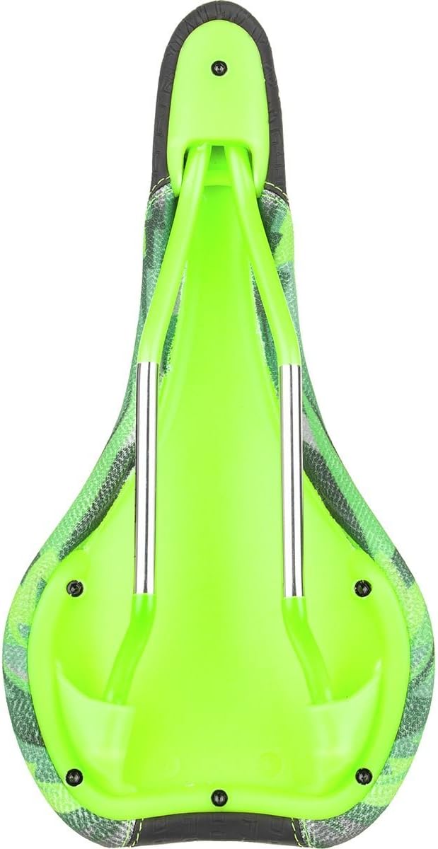 SDG Fly MTN Saddle, Ti-Alloy Rails - Camo Bolt/neon Green - 06522