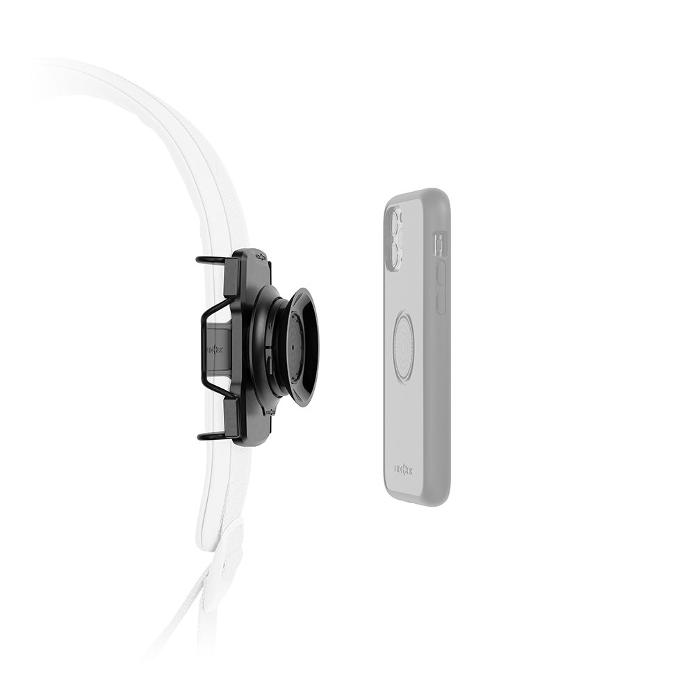 Magnetic smartphone base for textiles (Backpacks etc)