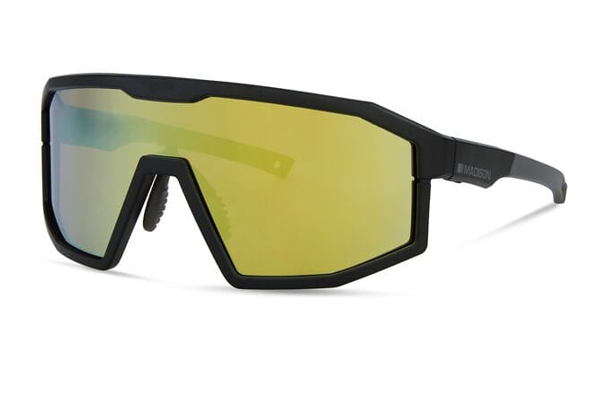 Enigma Matt Black Sunglasses - 3 Lens Pack - Bronze Mirror / Amber / Clear