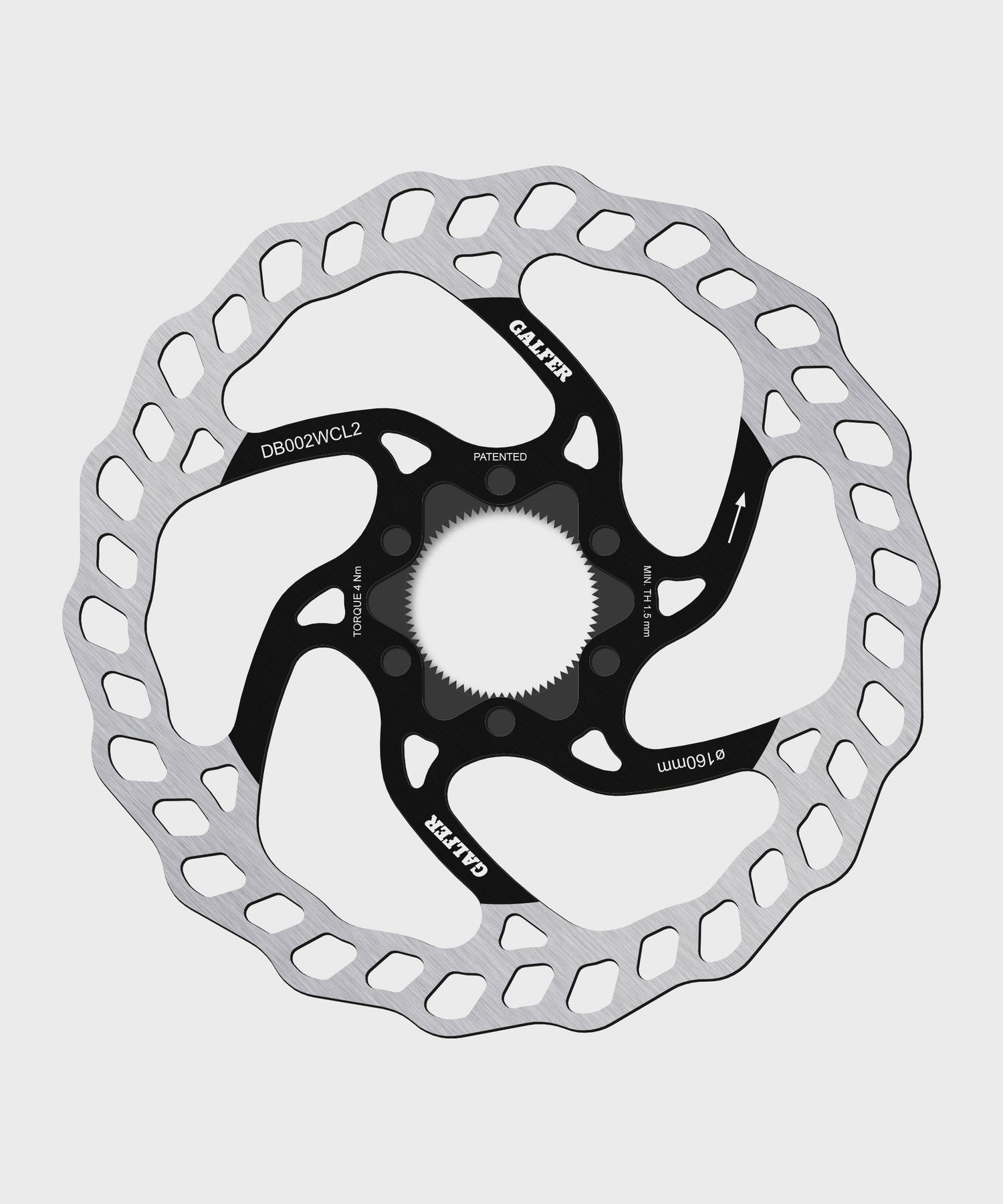 Galfer Wave Disc Rotor - Centerlock -160 x 2.0mm