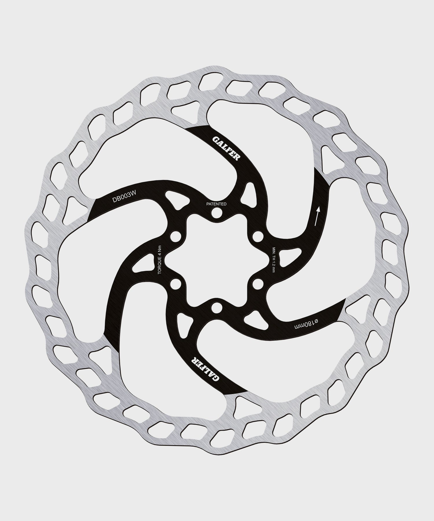 Galfer Wave Disc Rotor - 6 Bolt - 180 x 1.80mm