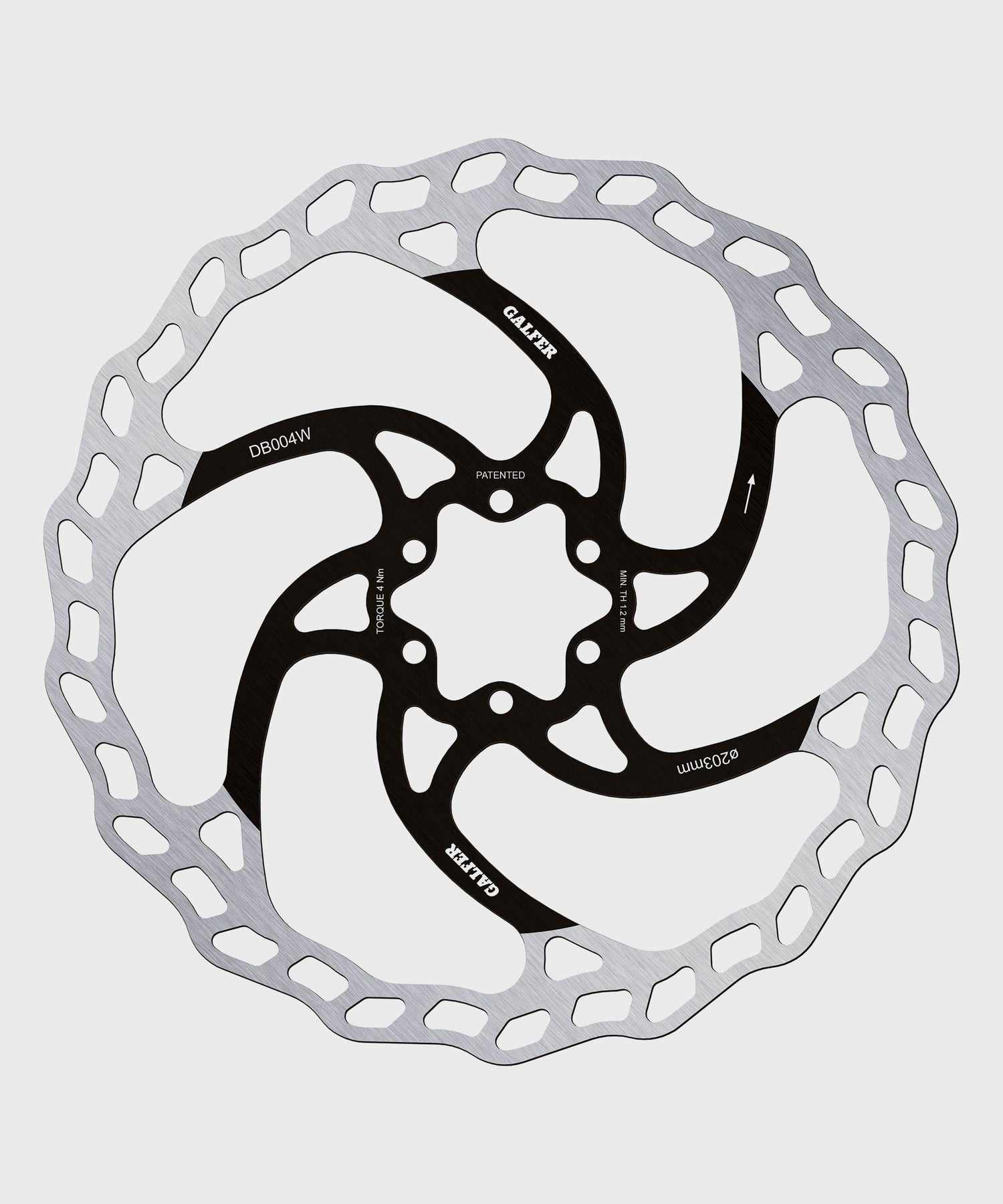 Galfer Wave Disc Rotor - 6 Bolt - 203 x 1.8mm