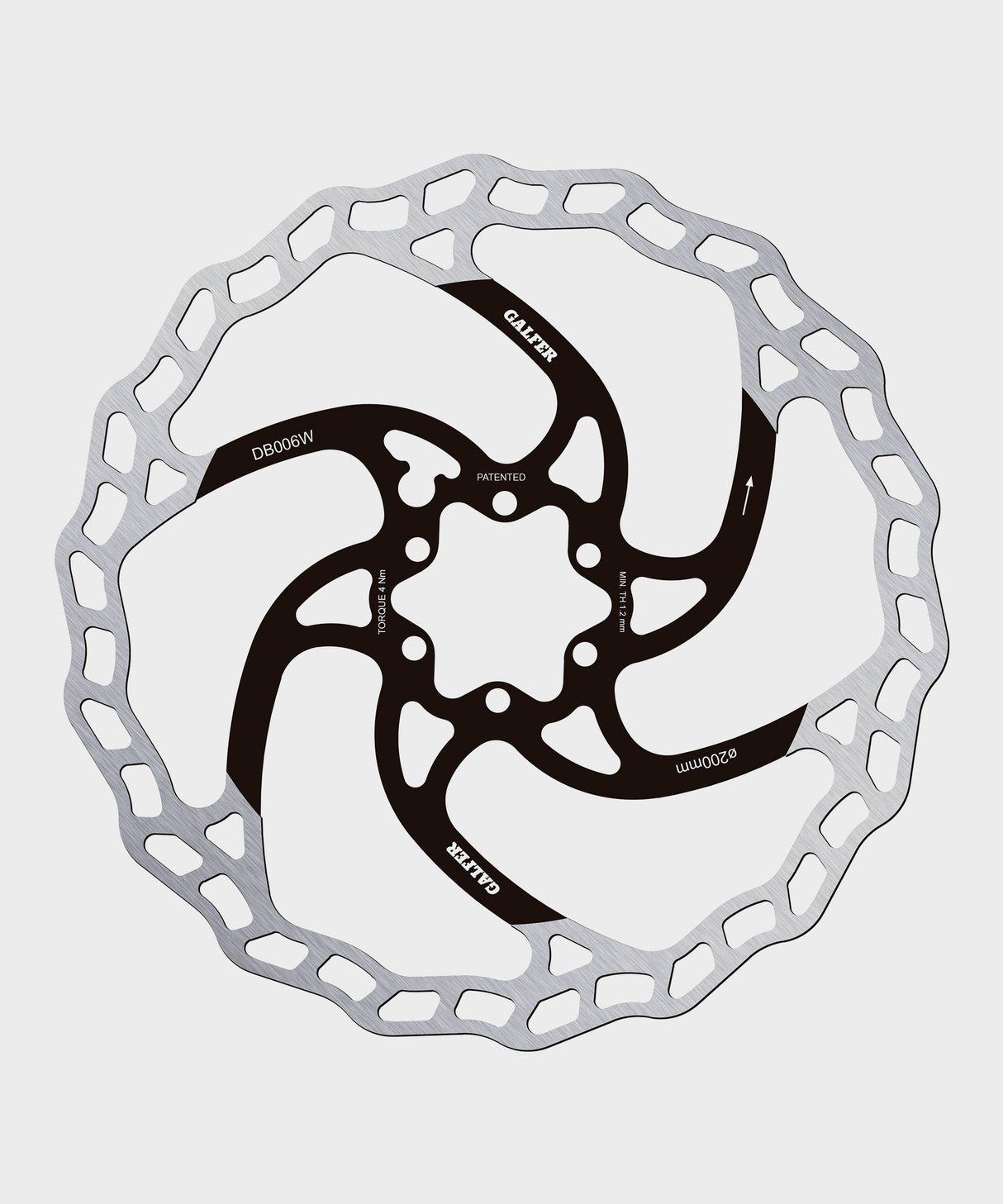 Galfer Wave Disc Rotor - 6 Bolt - 200 x 1.80mm