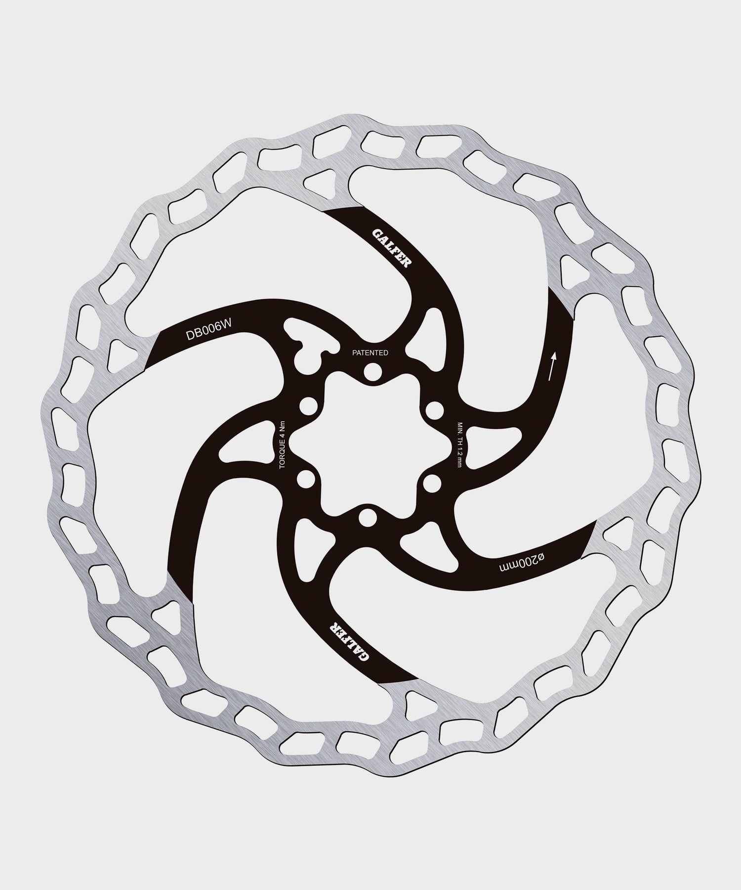 Galfer Wave Disc Rotor - 6 Bolt - 200 x 1.80mm