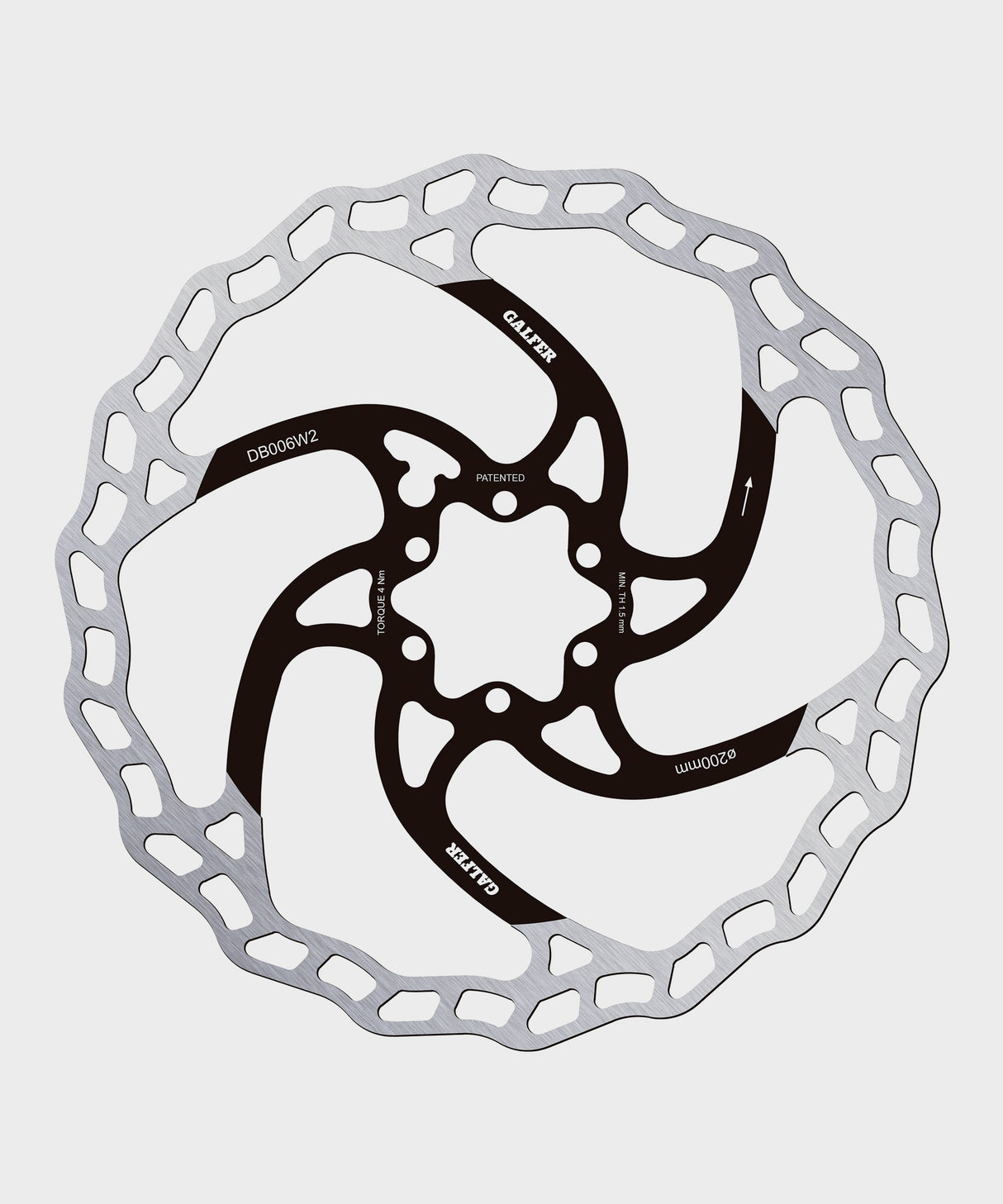 Galfer Wave Disc Rotor - 6 Bolt - 200 x 2.00mm