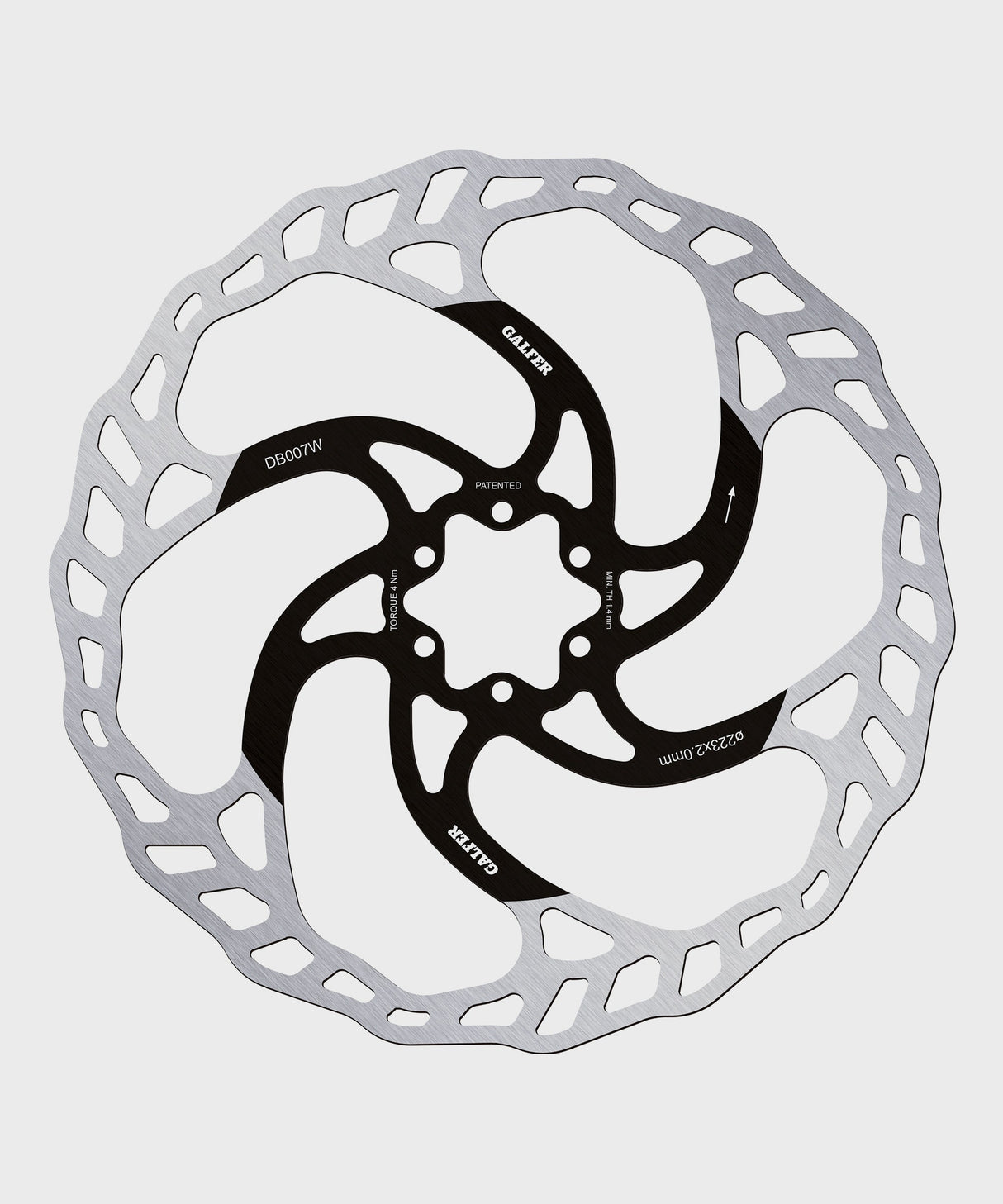 Galfer Wave Disc Rotor - 6 Bolt - 223 x 2.0mm