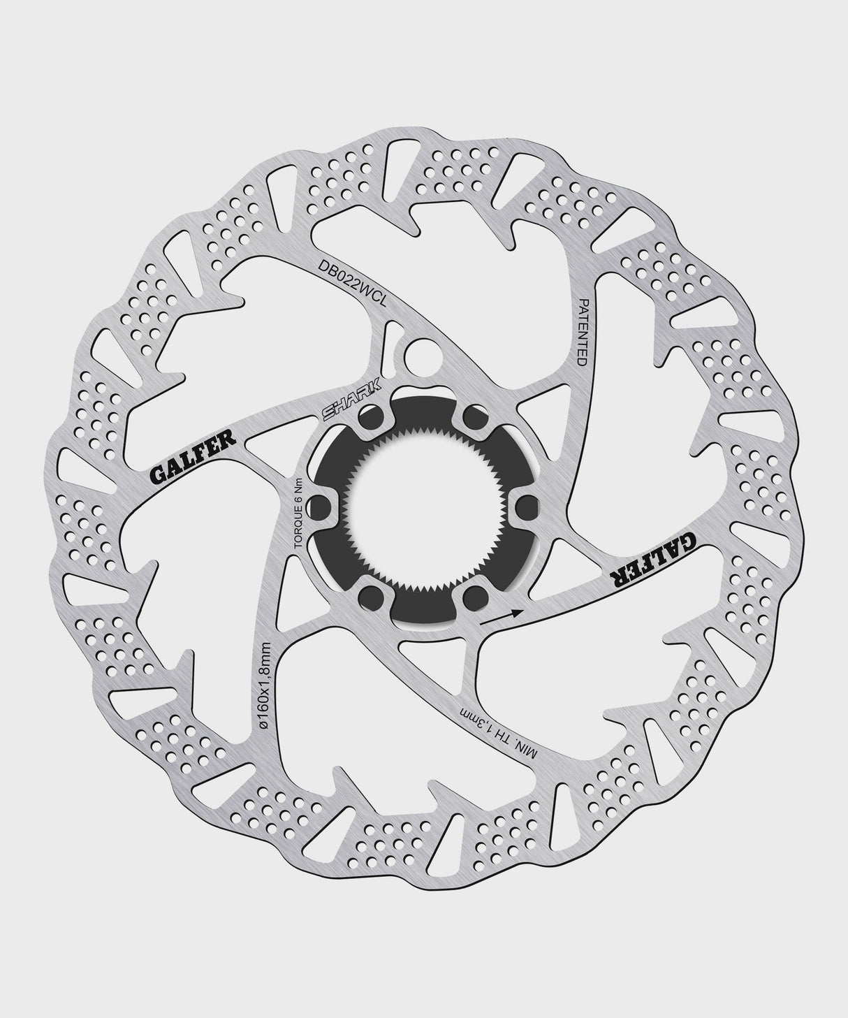 Galfer Shark Disc Rotor - Centerlock -160 x 1.8mm