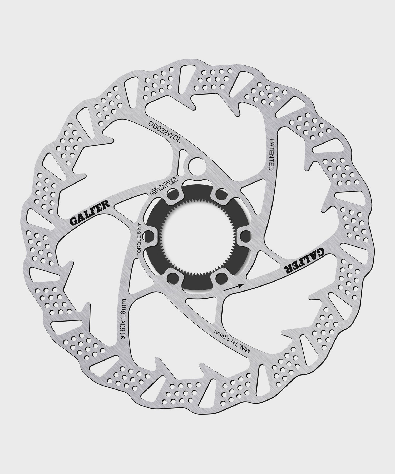 Galfer Shark Disc Rotor - Centerlock -160 x 1.8mm