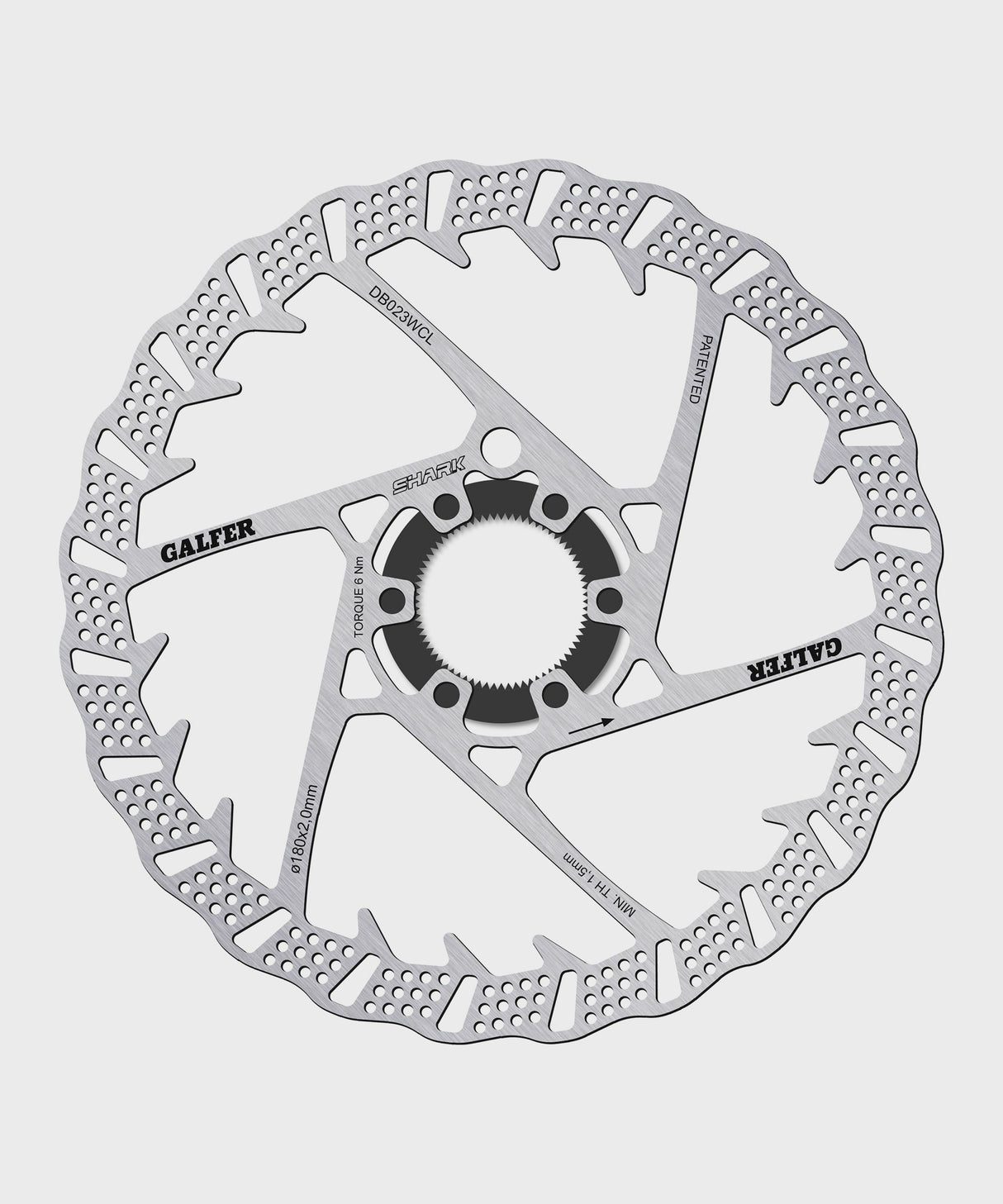 Galfer Shark Disc Rotor - Centerlock -180 x 2.0mm