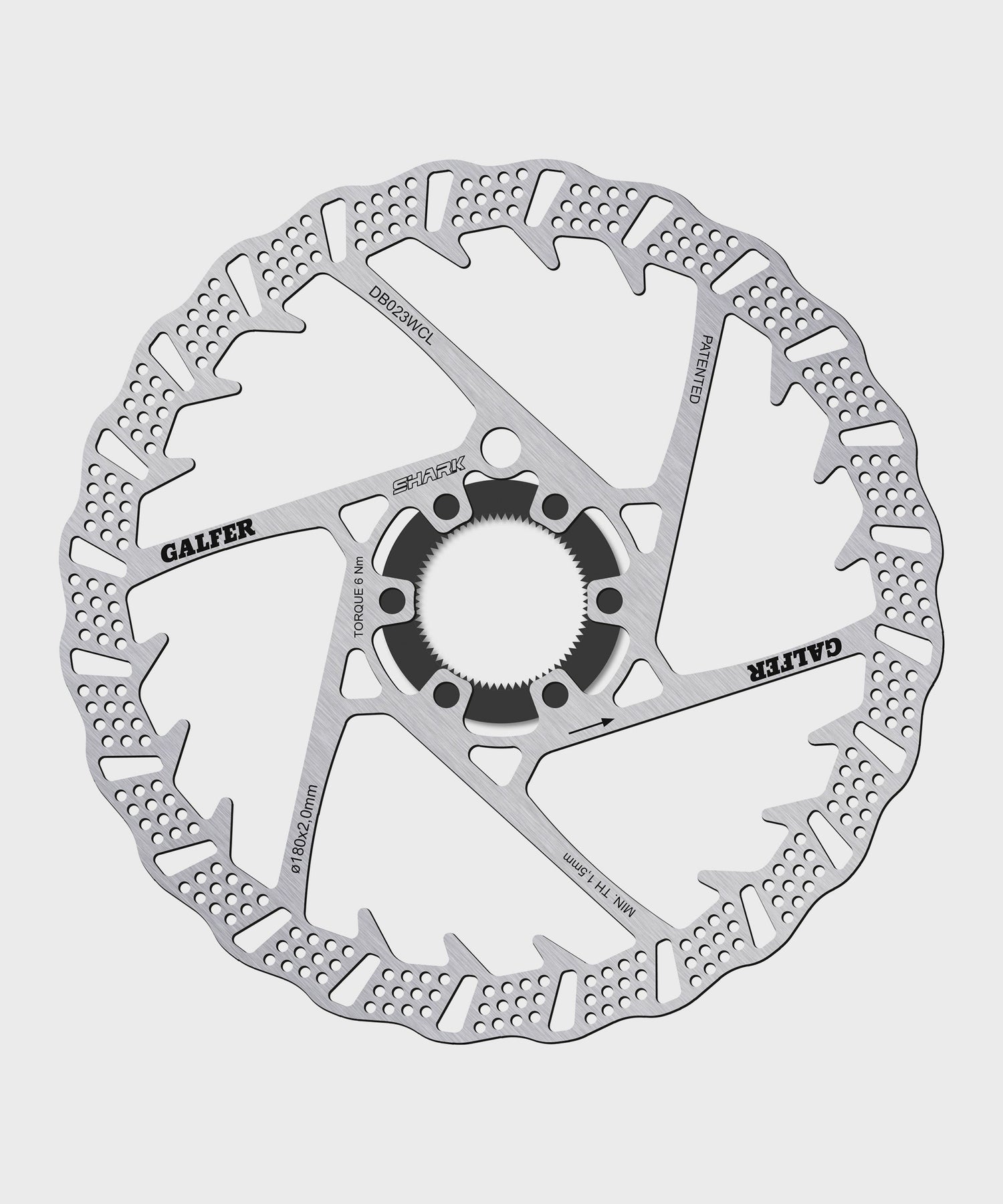 Galfer Shark Disc Rotor - Centerlock -180 x 2.0mm