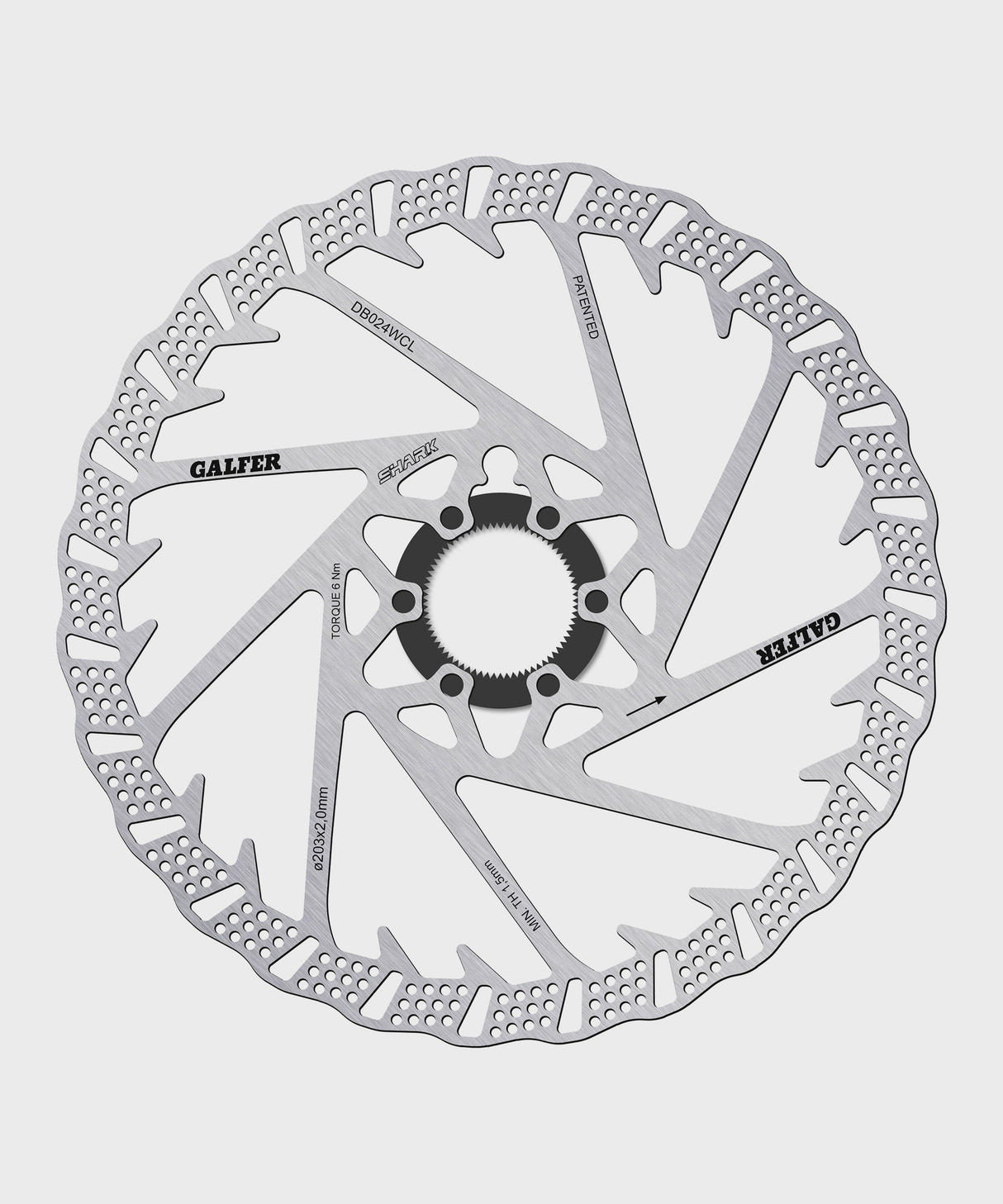 Galfer Shark Disc Rotor - Centerlock -203 x 2.0mm