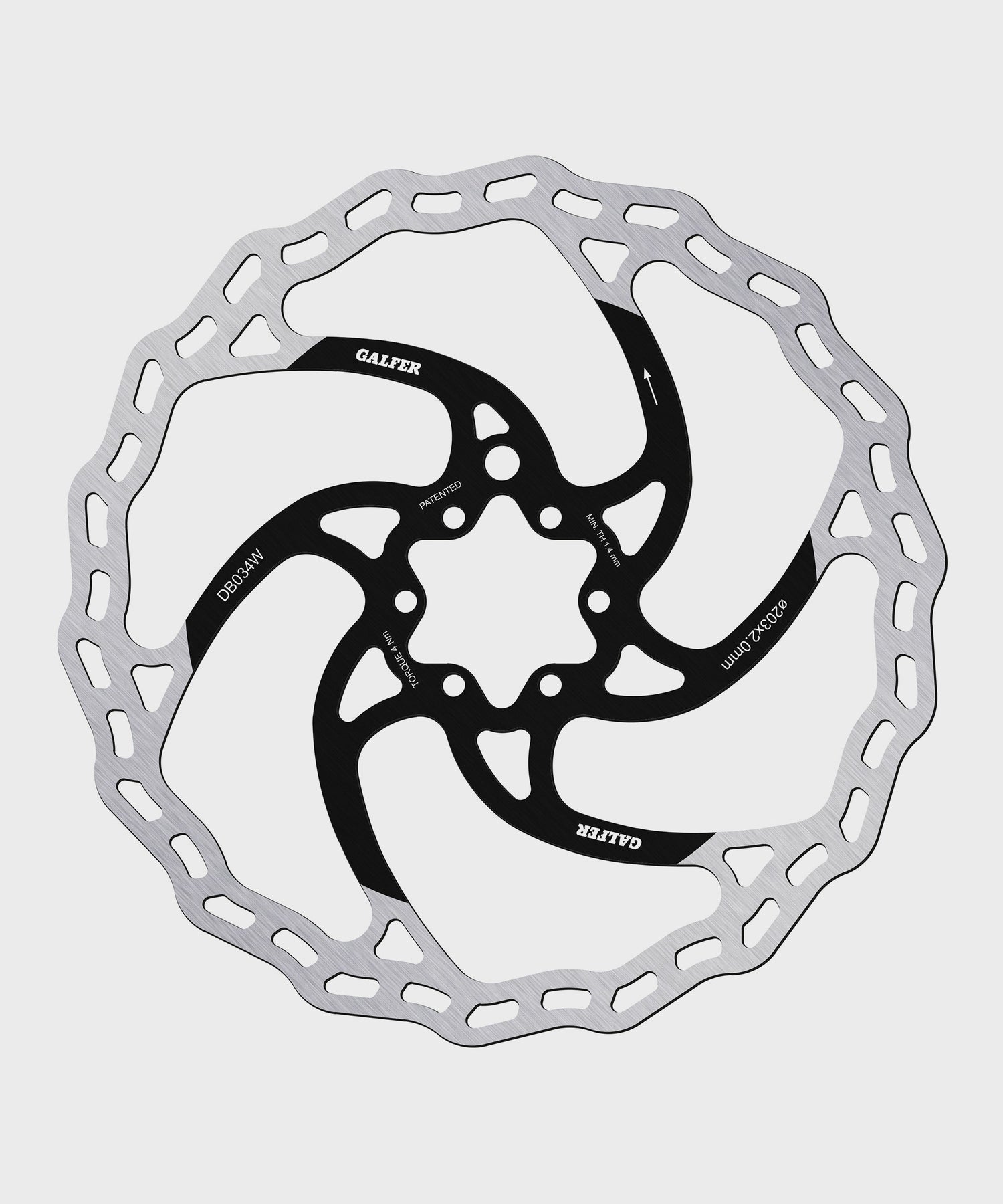 Galfer Wave Disc Rotor - 6 Bolt - 203 x 2.0mm