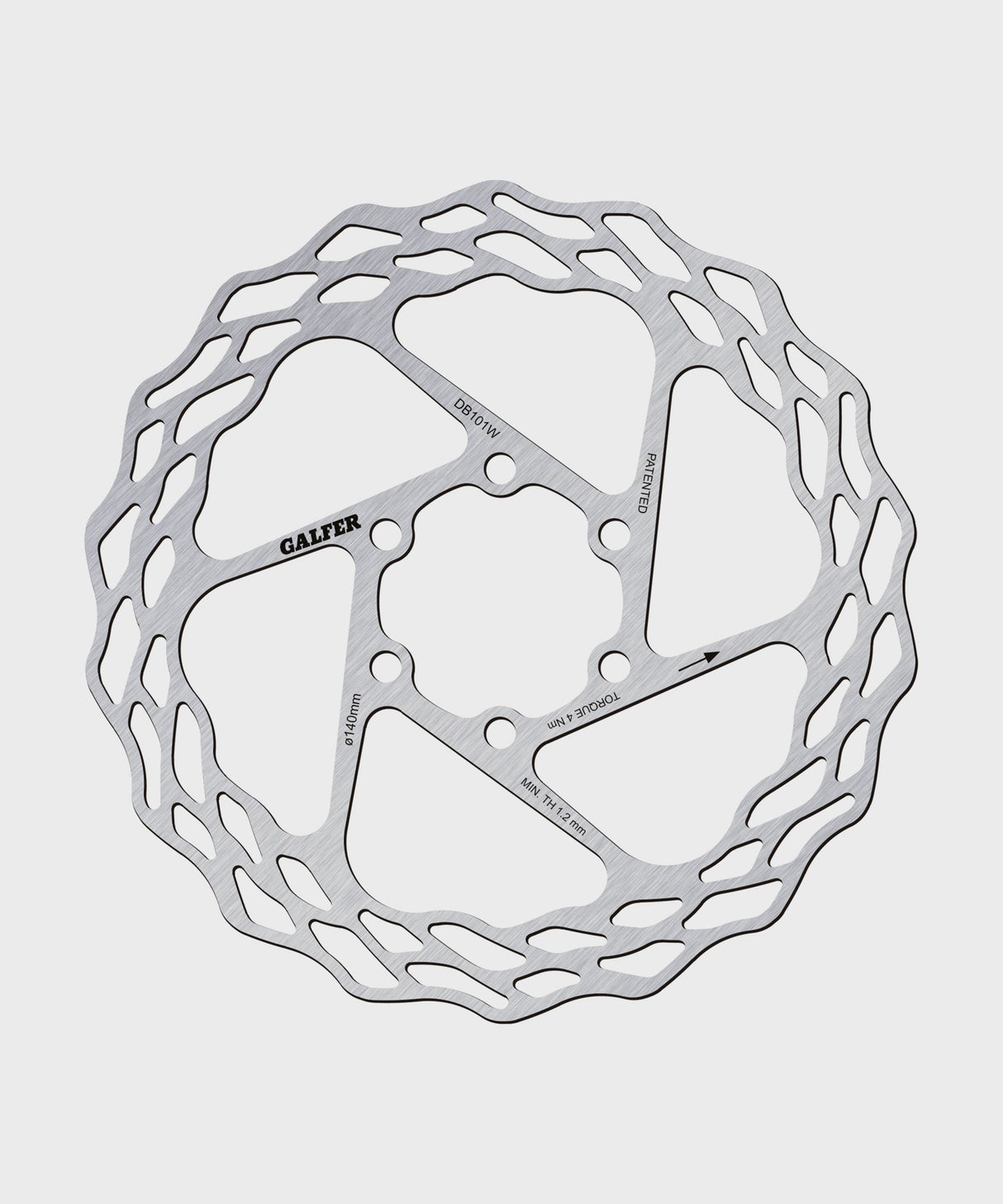 Galfer Wave Road Disc Rotor - 6 Bolt - 140 x 1.8mm