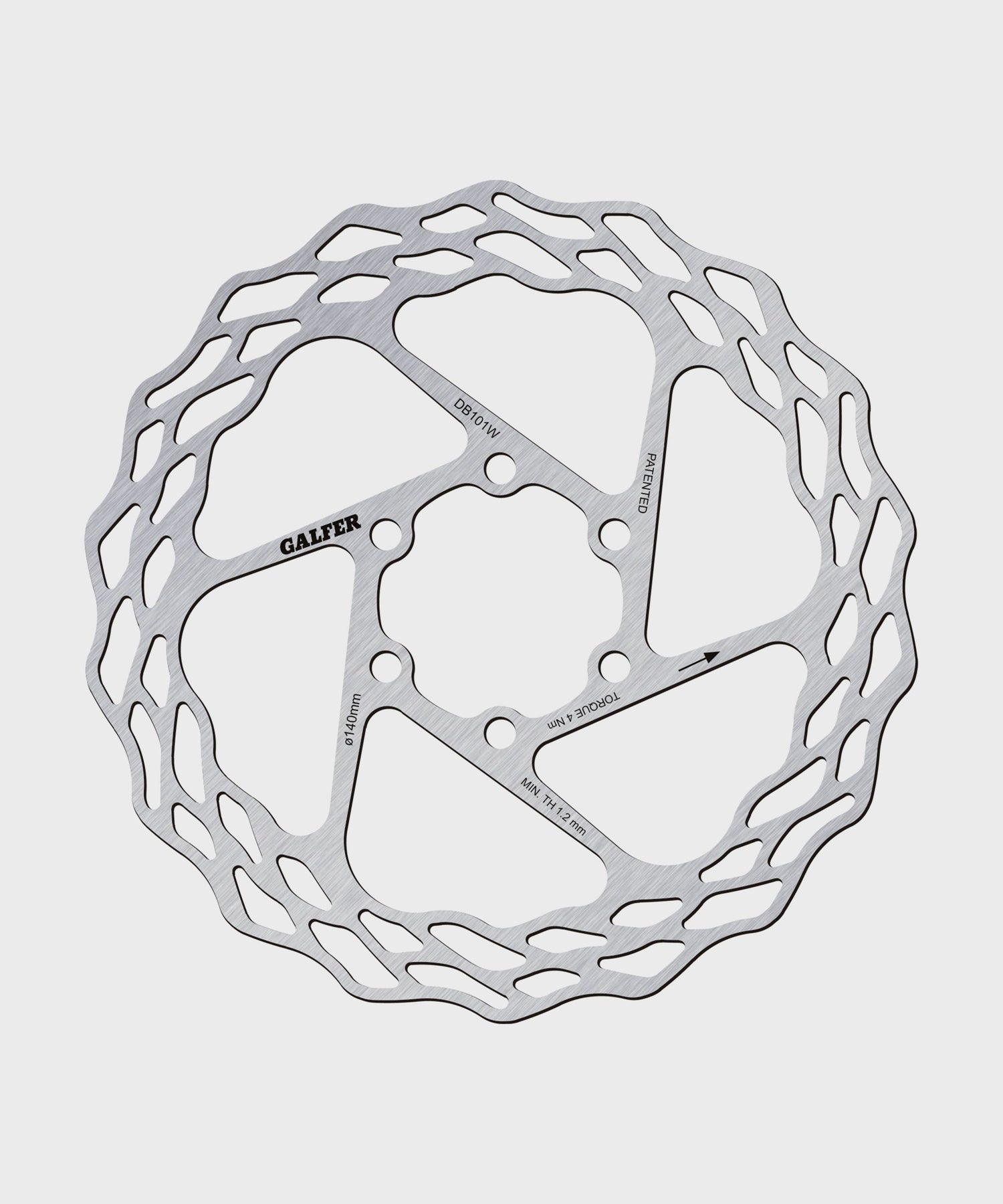 Galfer Wave Road Disc Rotor - 6 Bolt - 140 x 1.8mm