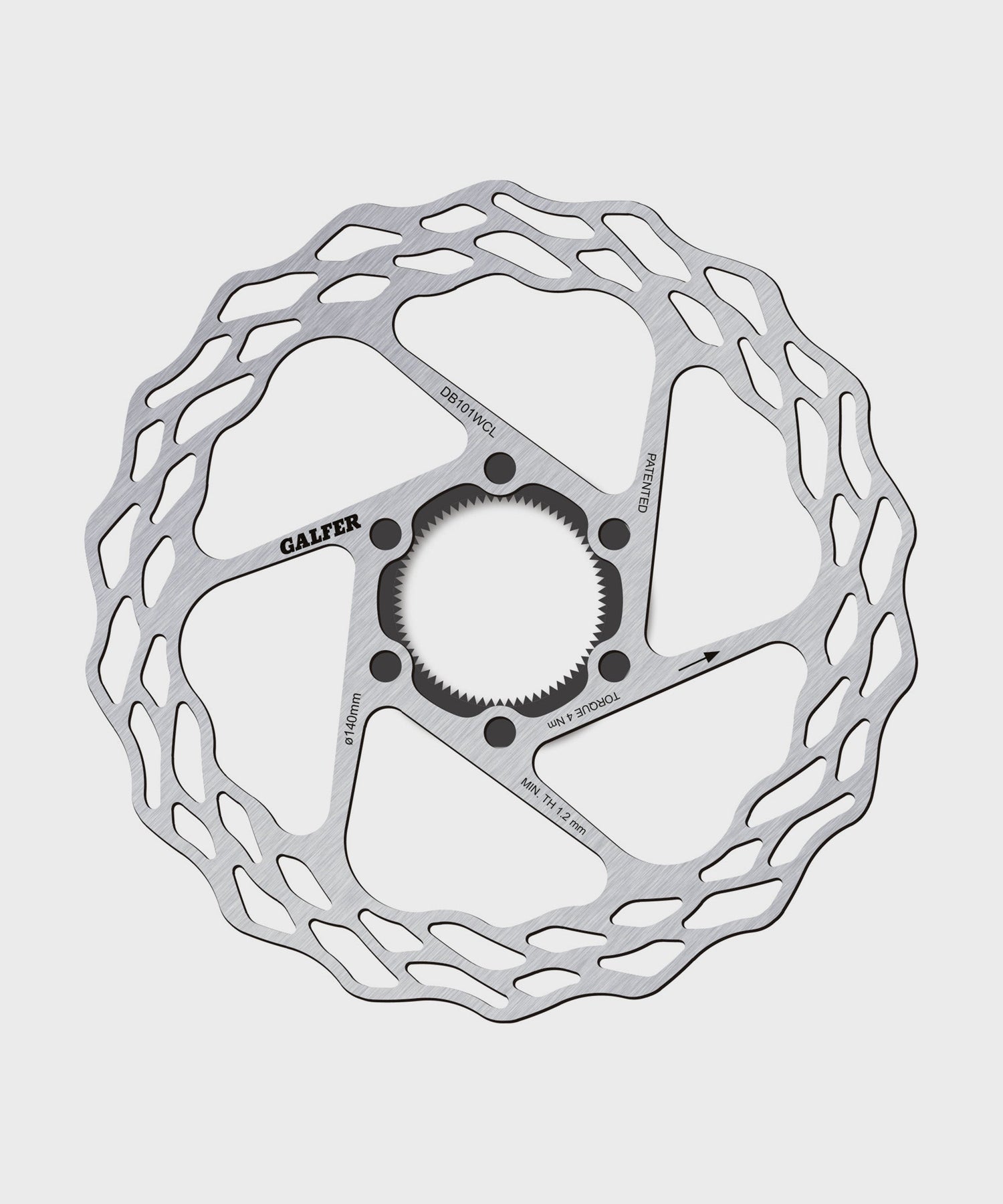 Galfer Wave Road Disc Rotor - Centerlock - 140 x 1.8mm