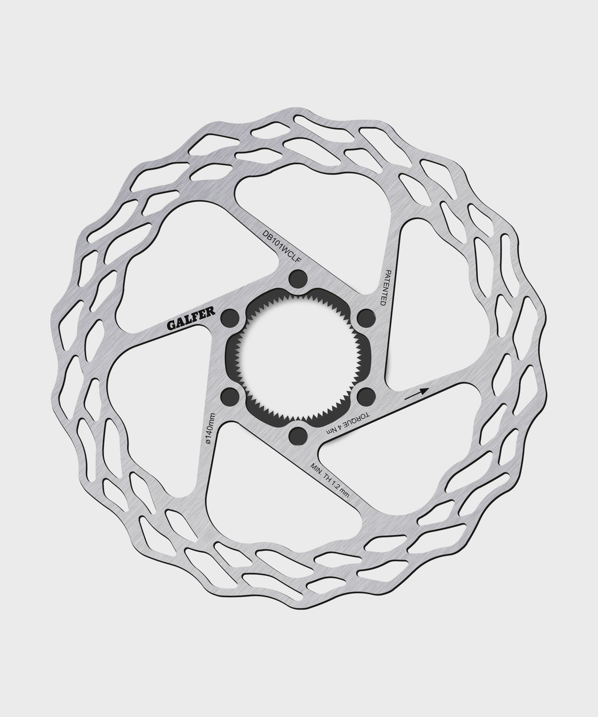 Galfer Wave Road Disc Rotor - Centerlock Fulcrum - 140 x 1.8mm