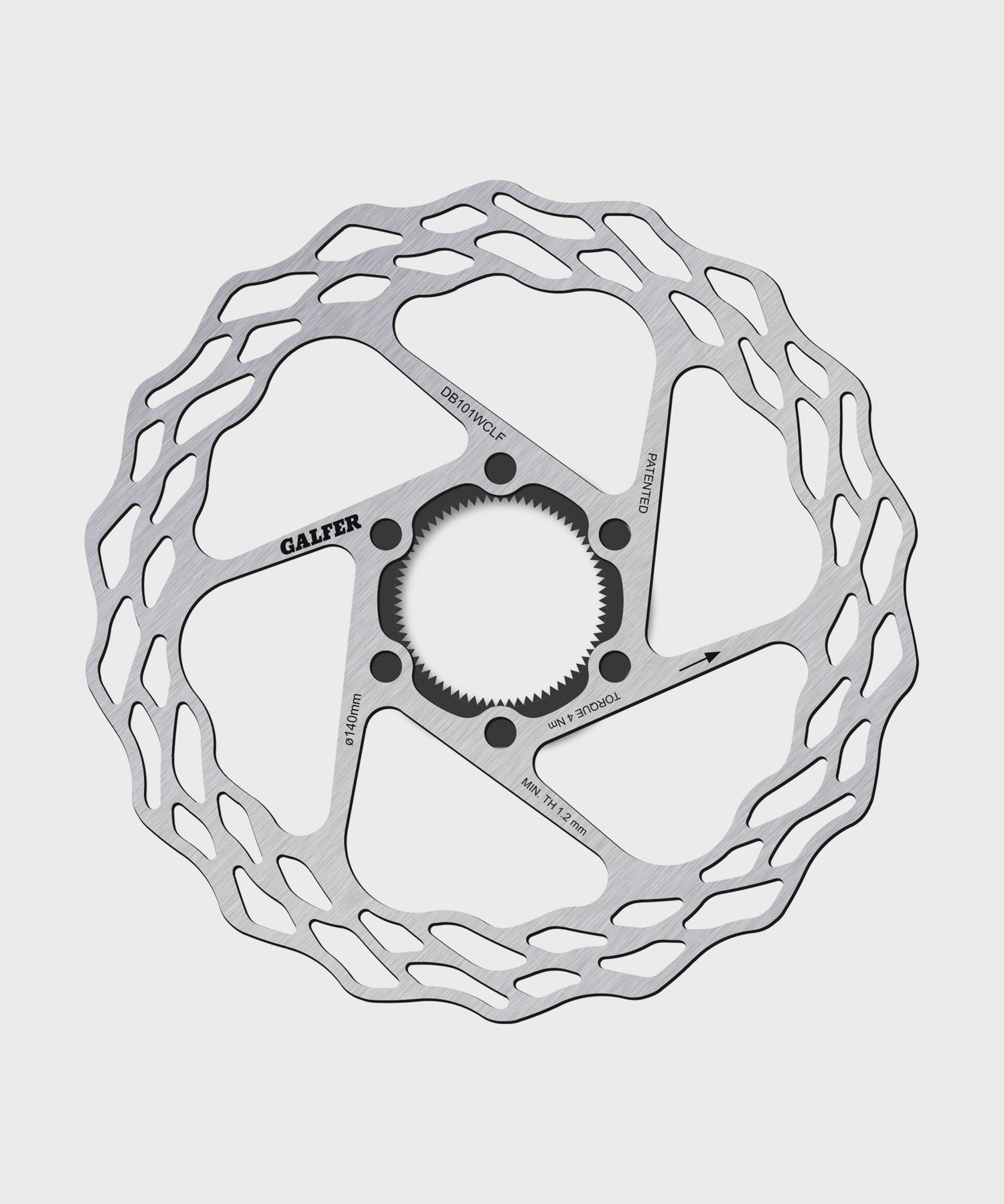 Galfer Wave Road Disc Rotor - Centerlock Fulcrum - 140 x 1.8mm