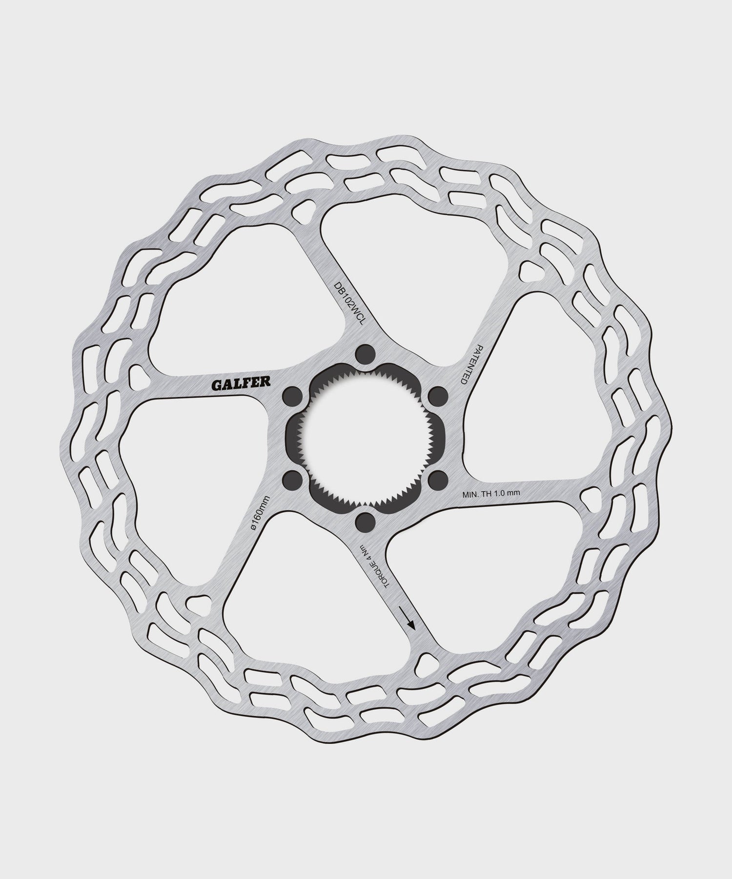 Galfer Wave Road Disc Rotor - Centerlock - 160 x 1.8mm