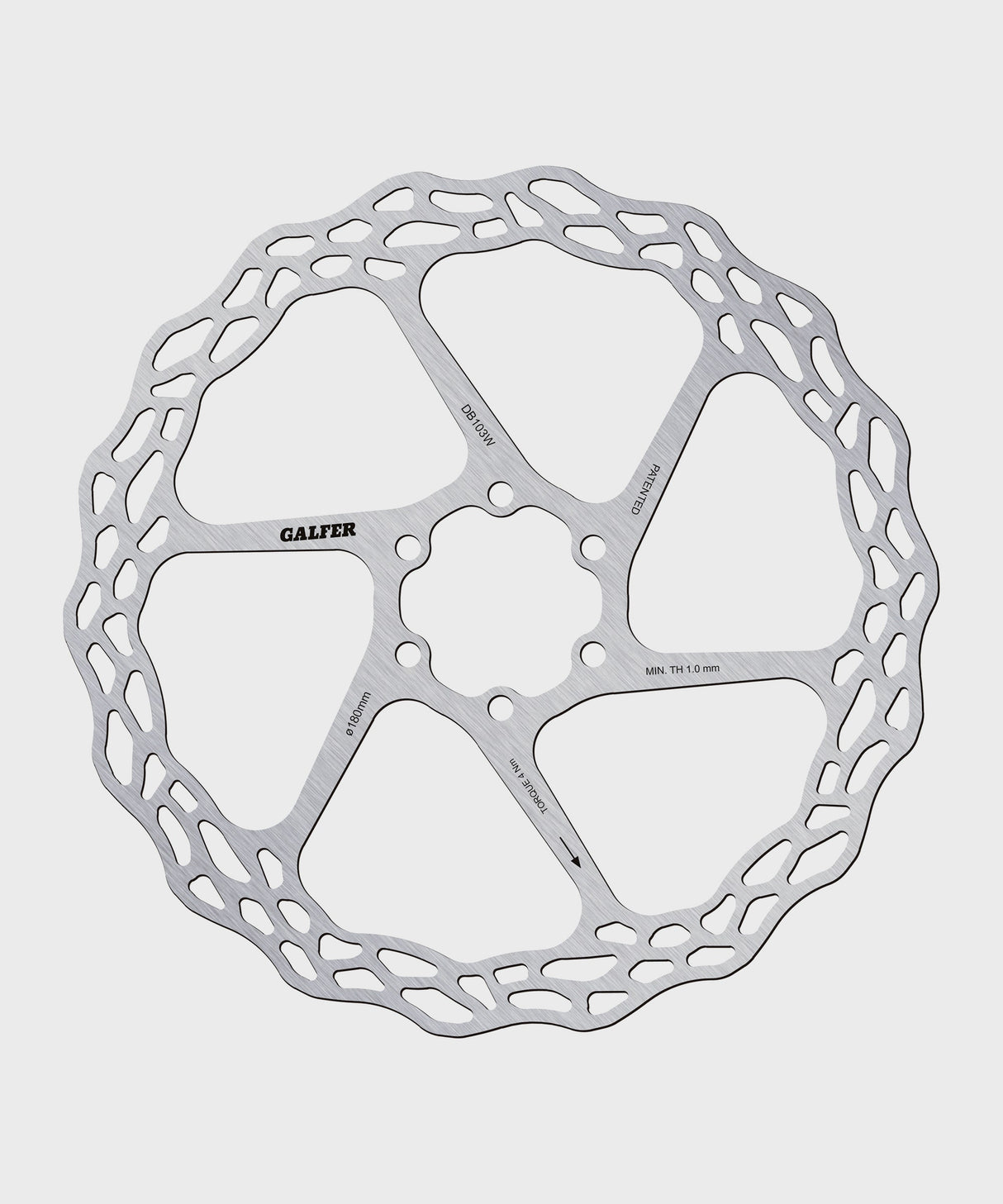 Galfer Wave Road Disc Rotor - 6 Bolt - 180 x 1.8mm (Road/Light MTB)