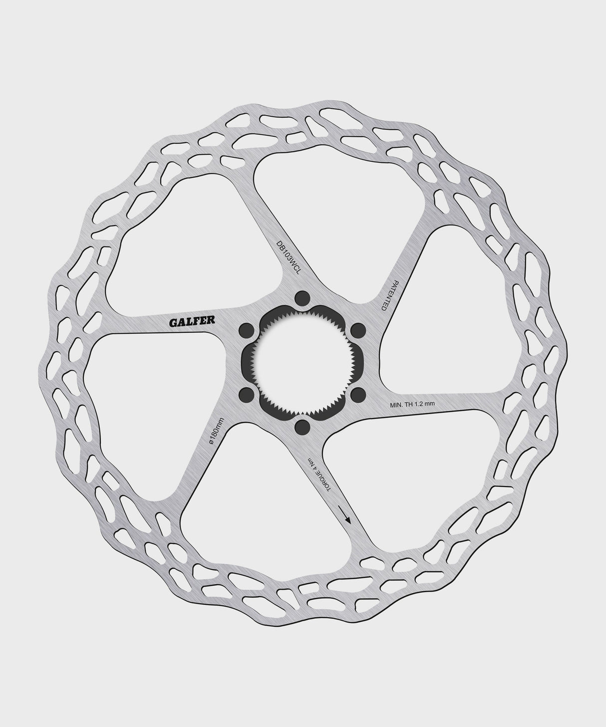 Galfer Wave Road Disc Rotor - Centerlock - 180 x 1.8mm