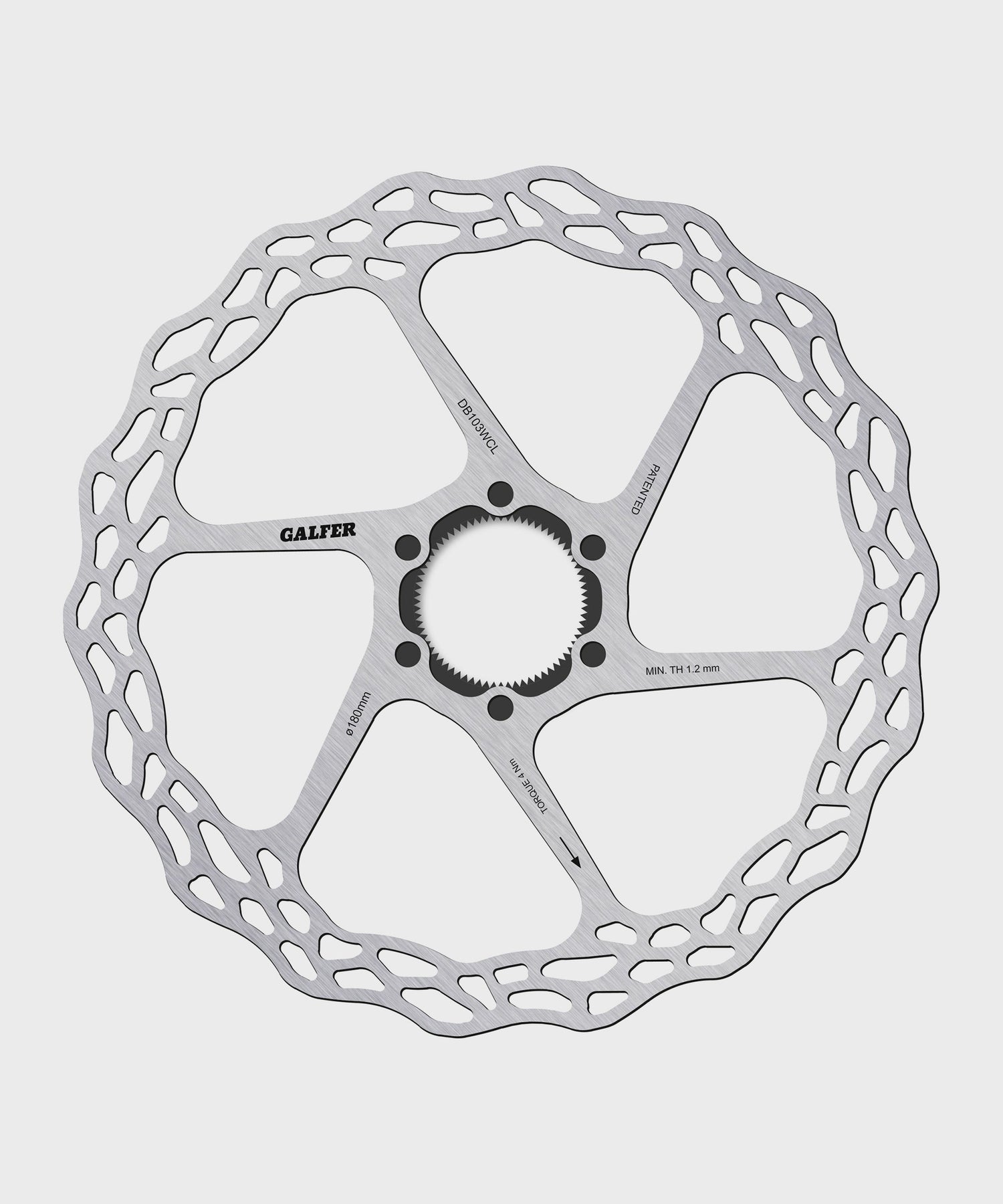Galfer Wave Road Disc Rotor - Centerlock - 180 x 1.8mm