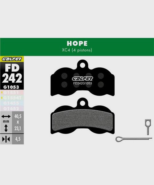 Galfer Standard Bike Disc Brake Pad - Hope - XC4