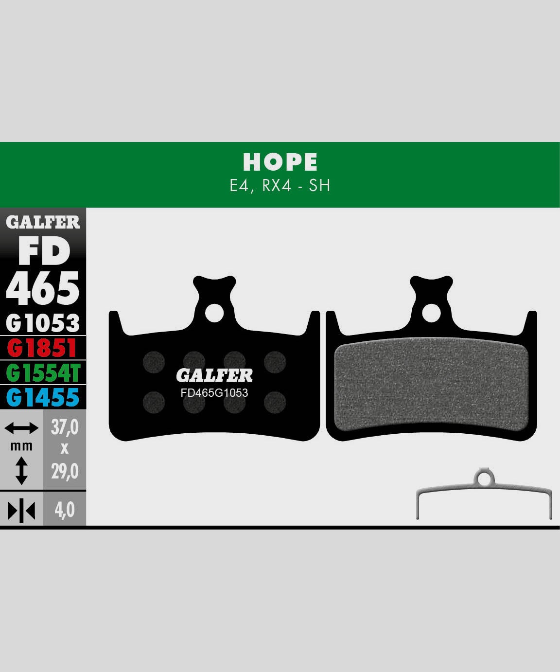 Galfer Standard Bike Disc Brake Pad - Hope - E4
