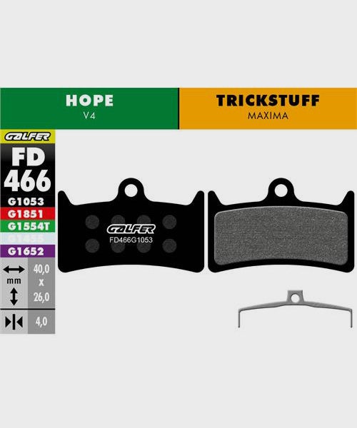 Galfer Standard Bike Disc Brake Pad - Hope - V4 | Trickstuff - Maxima