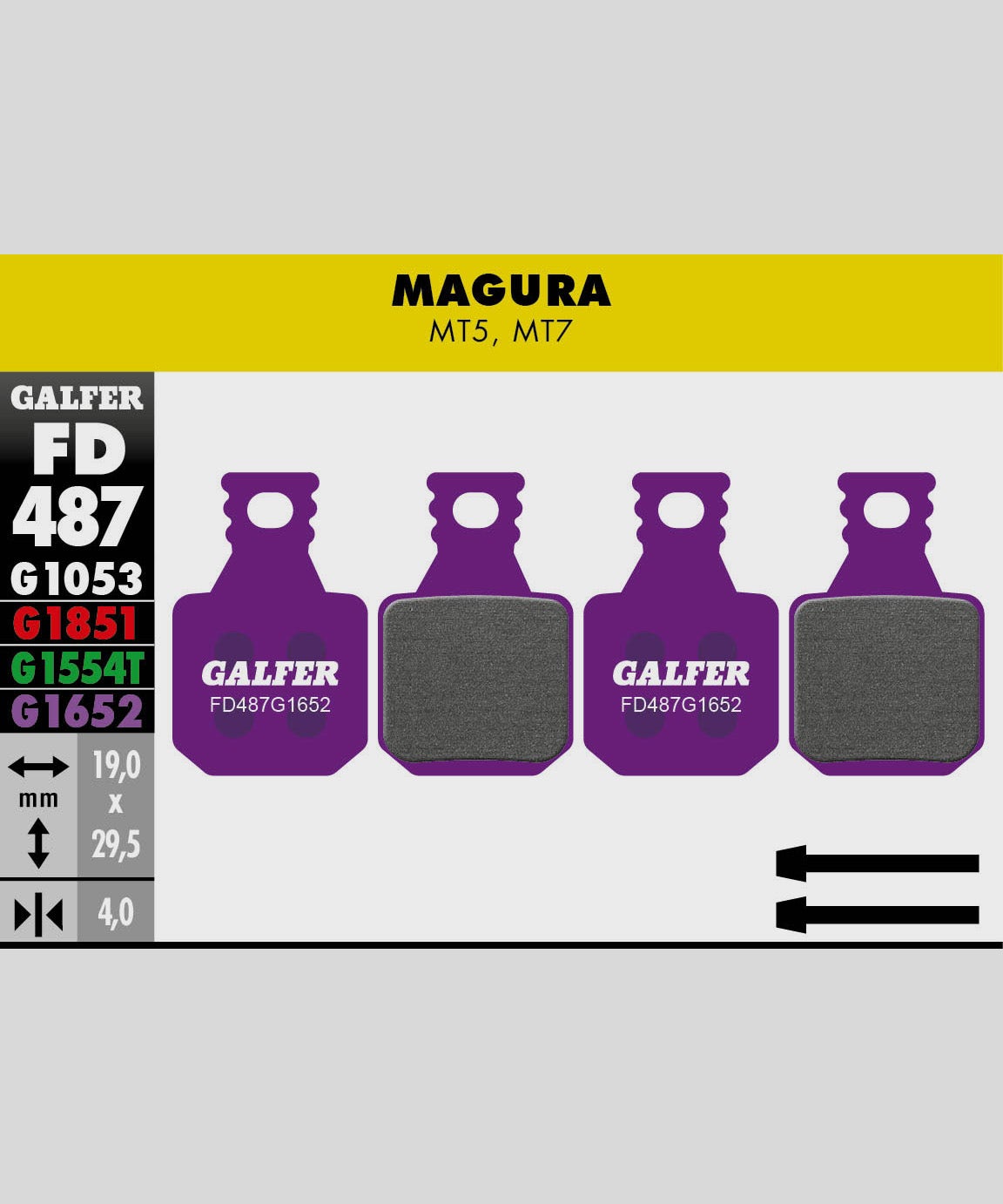 Galfer E-Bike Disc Brake Pad - 30 Sets - Magura - MT5 / MT7