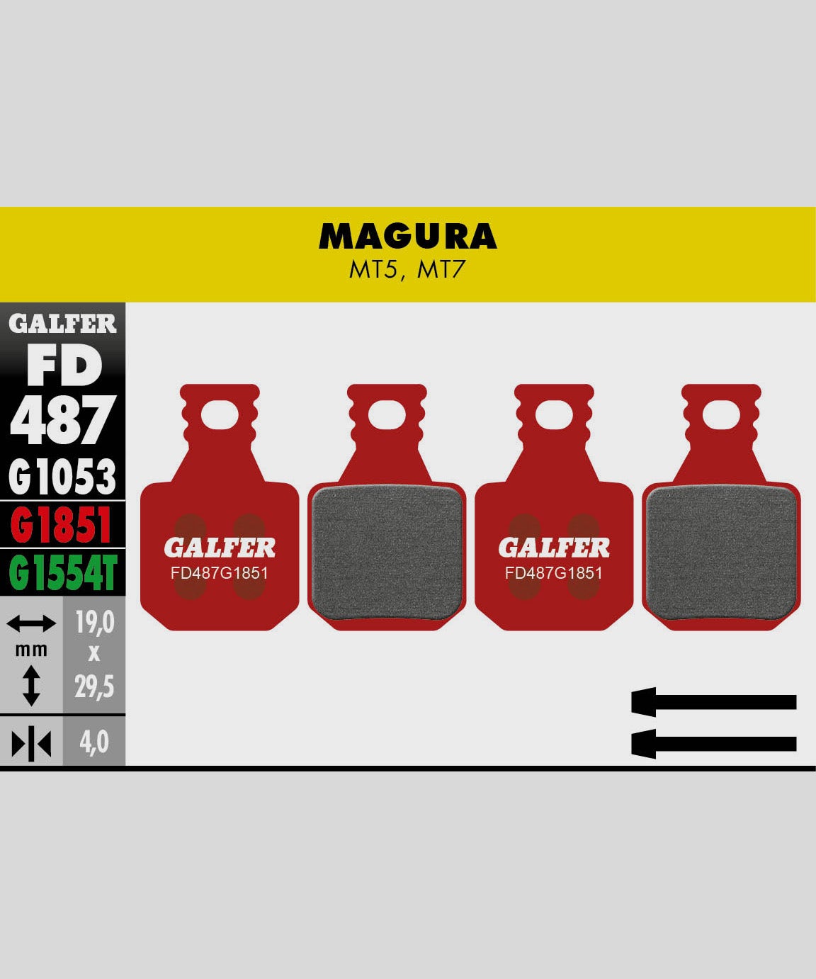 Galfer Advanced Bike Disc Brake Pad - Magura - MT5 / MT7