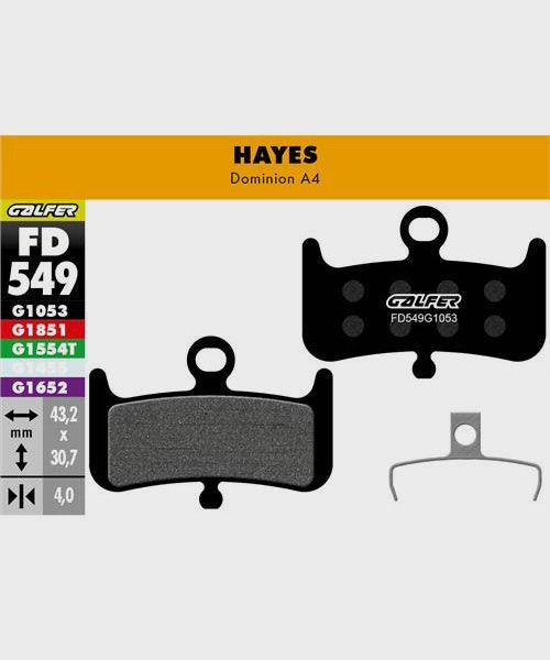 Galfer Standard Bike Disc Brake Pad - Hayes - Dominion A4