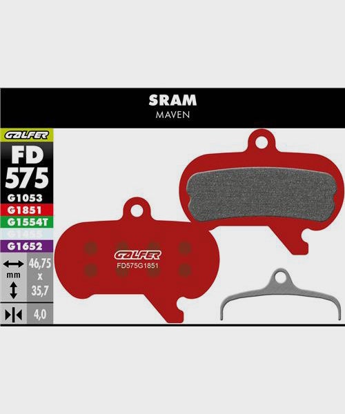 Galfer Advanced Bike Disc Brake Pad - 30 Sets - SRAM - Maven