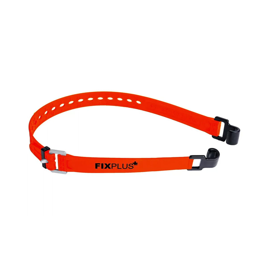 one fastened Fixplus rack pack strap lying on a white background