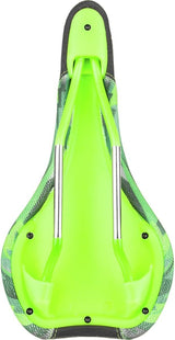 SDG Fly MTN Saddle, Ti-Alloy Rails - Camo Bolt/neon Green - 06522