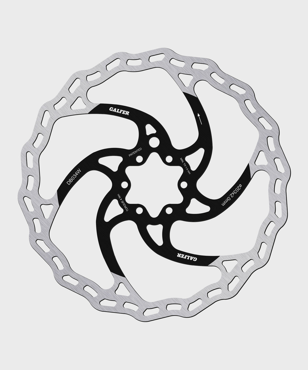 Galfer Wave Disc Rotor - 6 Bolt - 203 x 2.0mm