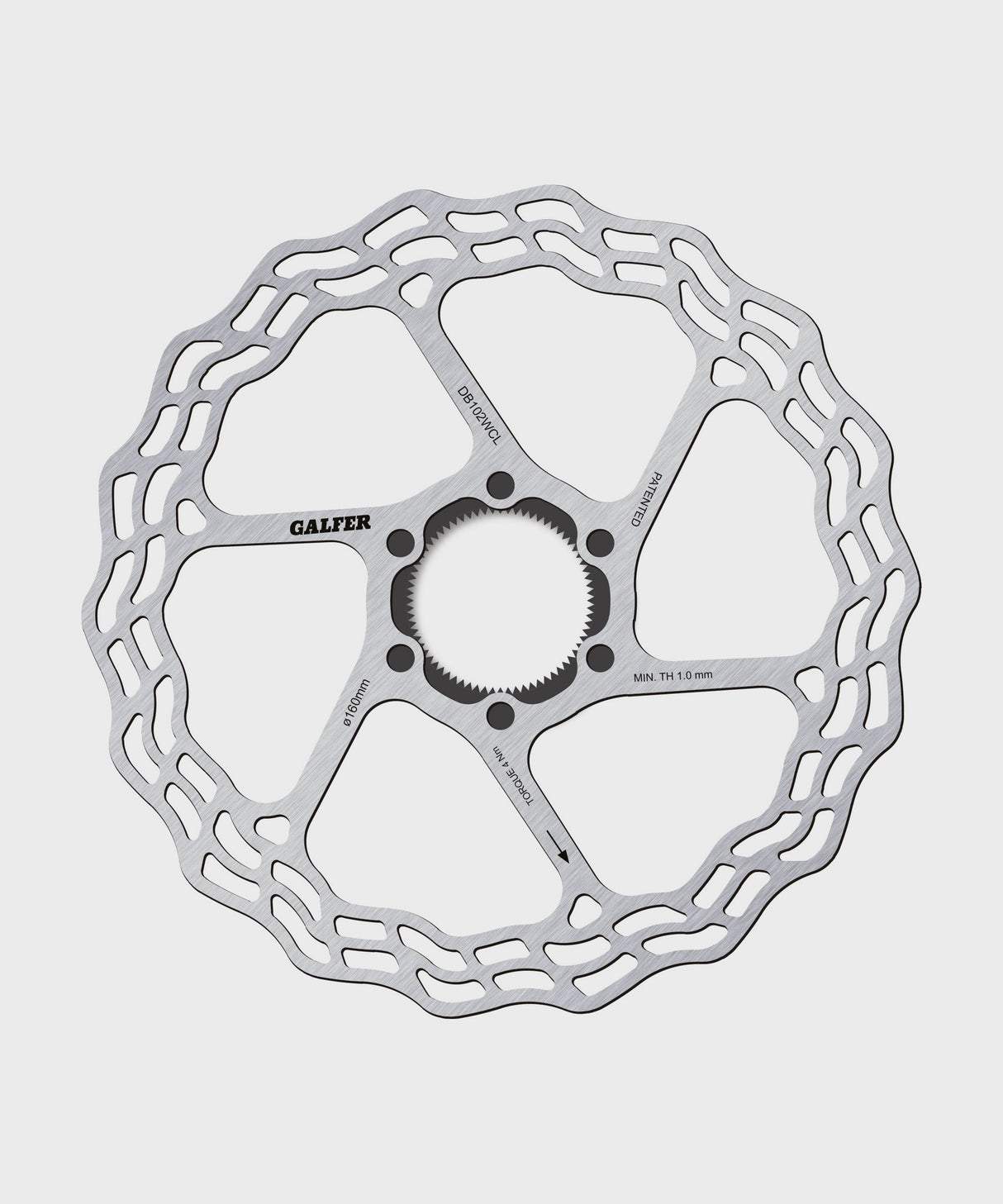Galfer Wave Road Disc Rotor - Centerlock - 160 x 1.8mm