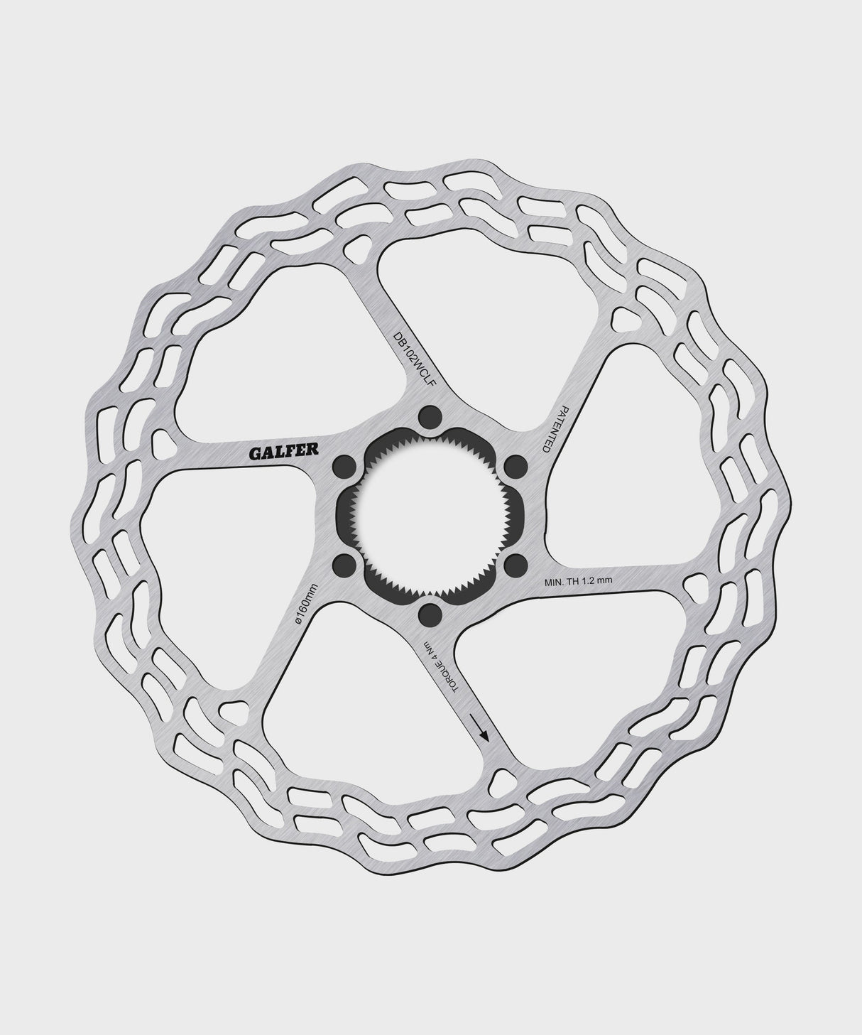 Galfer Wave Road Disc Rotor - Centerlock Fulcrum - 160 x 1.8mm