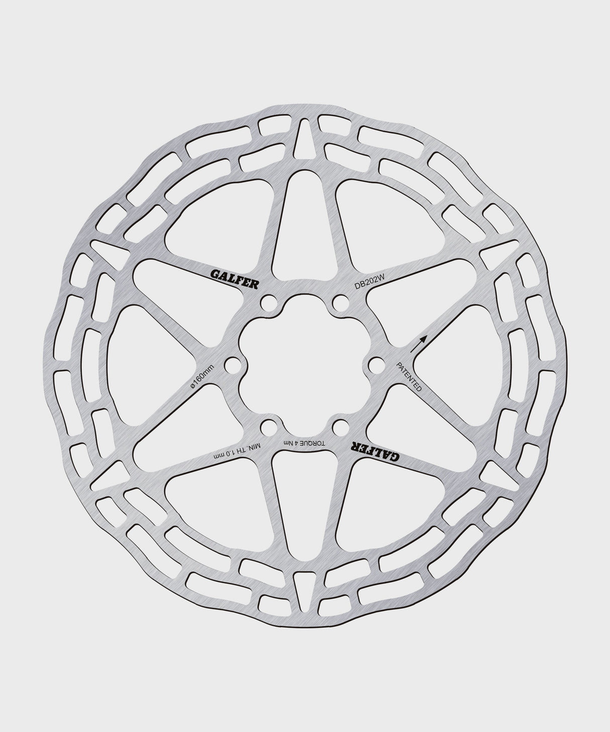 Galfer Wave 6 Bolt Trial Disc Rotor - 160 x 1.8mm