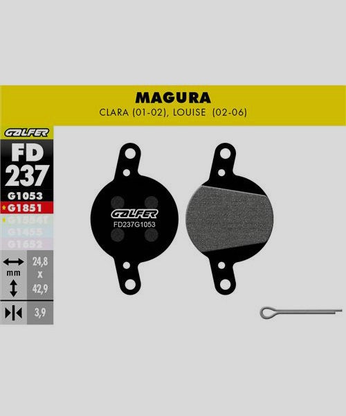 Galfer Standard Bike Disc Brake Pad - Magura - Clara (01-02) / Louise (02-06)
