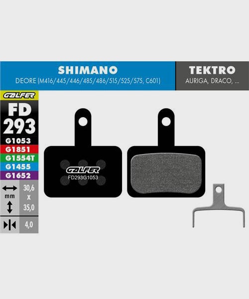 Galfer Standard Bike Disc Brake Pad - 30 Sets - Shimano - Deore | Tektro - Aurig
