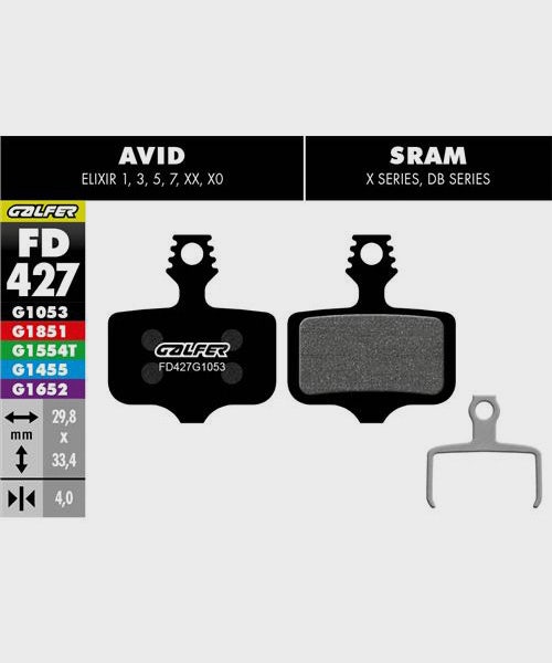 Galfer Standard Bike Disc Brake Pad - Avid - Elixir | SRAM - XX