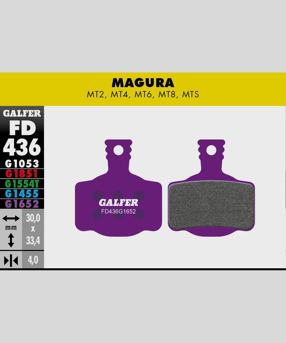 Galfer E-Bike Disc Brake Pad - 30 Sets - Magura - MT2 / MT4 / MT6 / MT8