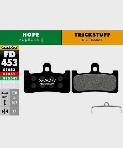 Galfer Standard Bike Disc Brake Pad - Hope - M4 | Trickstuff - Diretissima