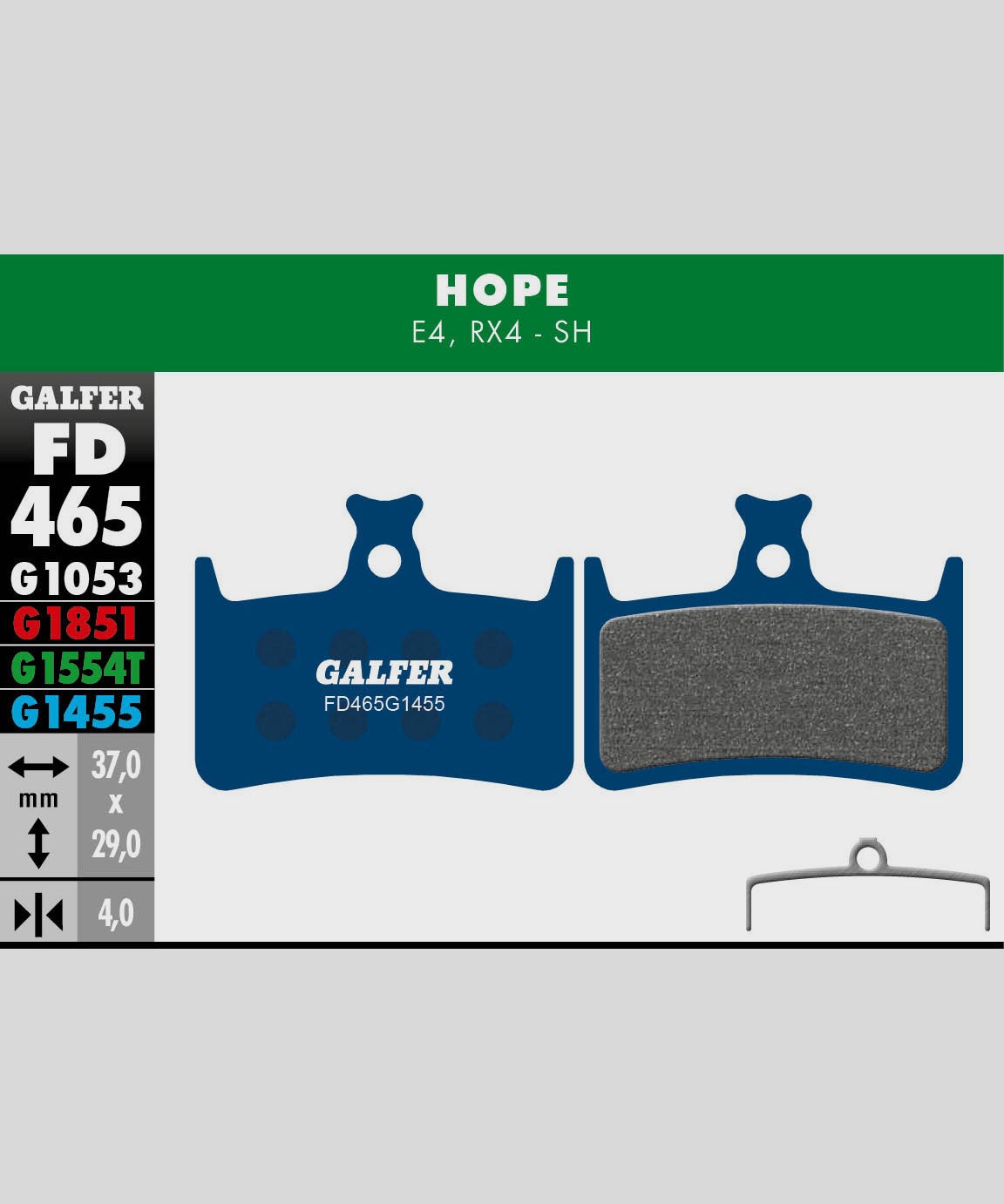 Galfer Road Disc Brake Pad - Hope - E4