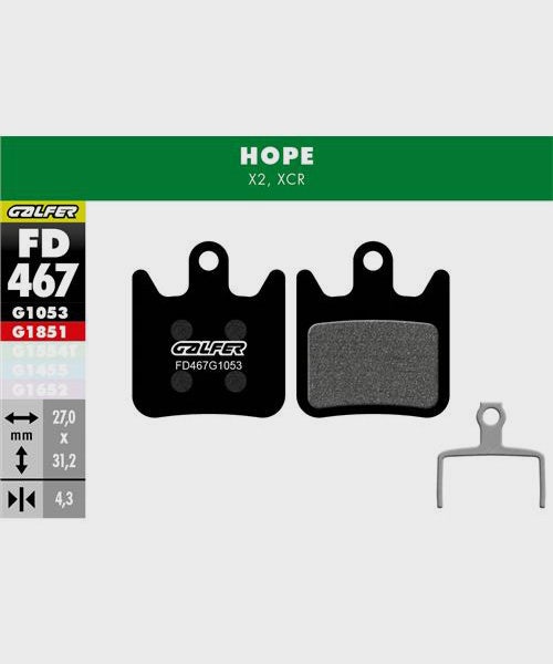 Galfer Standard Bike Disc Brake Pad - Hope - X2 / XCR