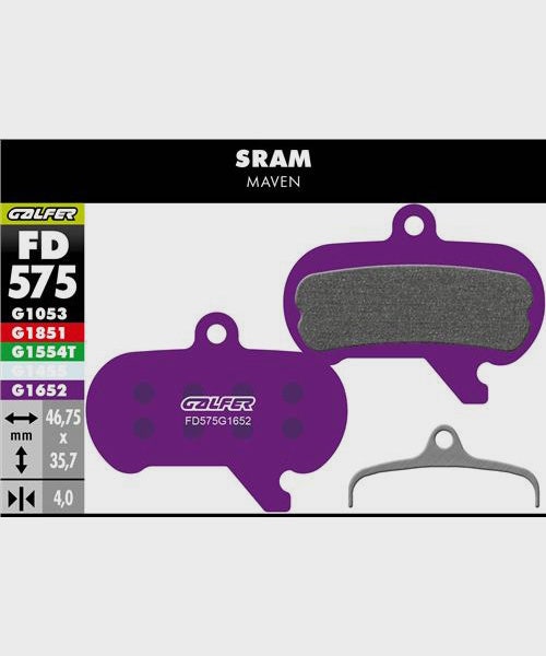 Galfer E-Bike Disc Brake Pad - 30 Sets - SRAM - Maven